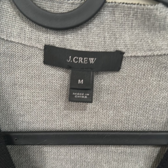 J Crew Merino Wool Blend Velvet Panel Button Down Sweater - Picture 2 of 6